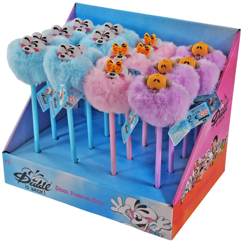 Diddl Stylo Pompon, 3 couleurs à choix