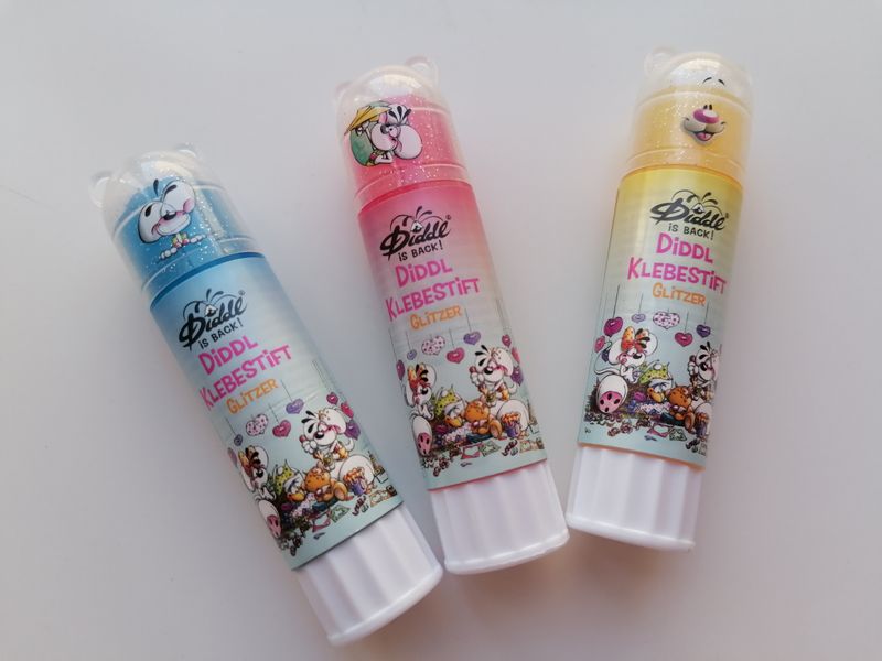 Diddl colle à paillettes, à choix 3 couleurs différentes