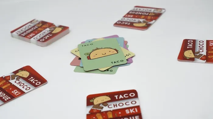TACO CHOCO SKI FONDUE HOCKEY (FR-DE) Edition Suisse, jeu d'ambiance