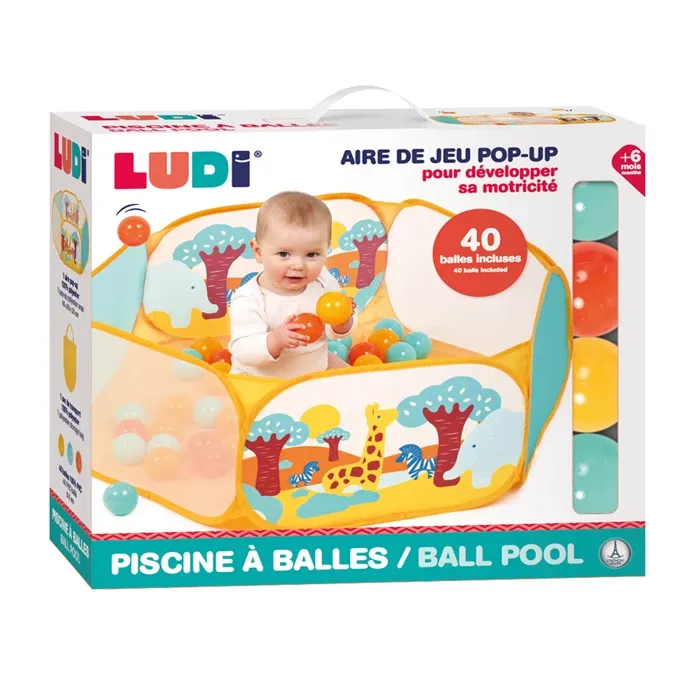 Ludi Piscine à balles octogonale, à partir de 6 mois