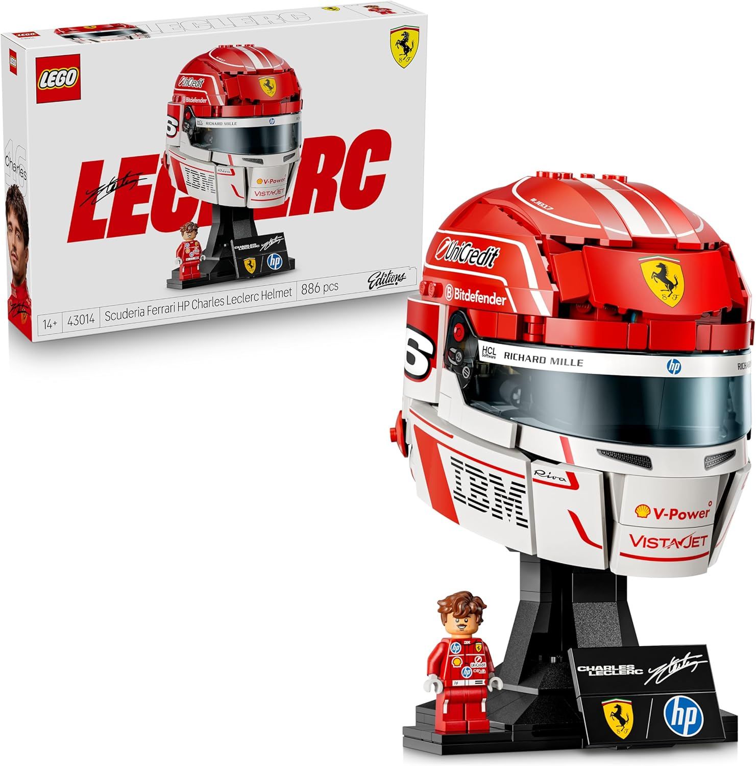 LEGO Editions Scuderia Ferrari HP Casque de Charles Leclerc - Produit F1