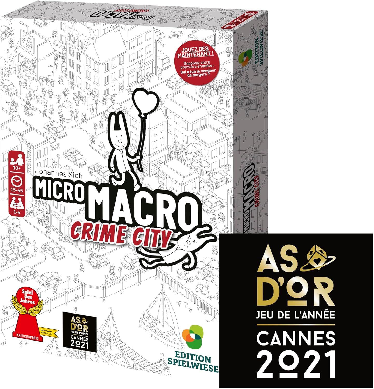 Jeu Micro Macro Crime City, enquête déduction, 1-4 joueurs dès 10 ans