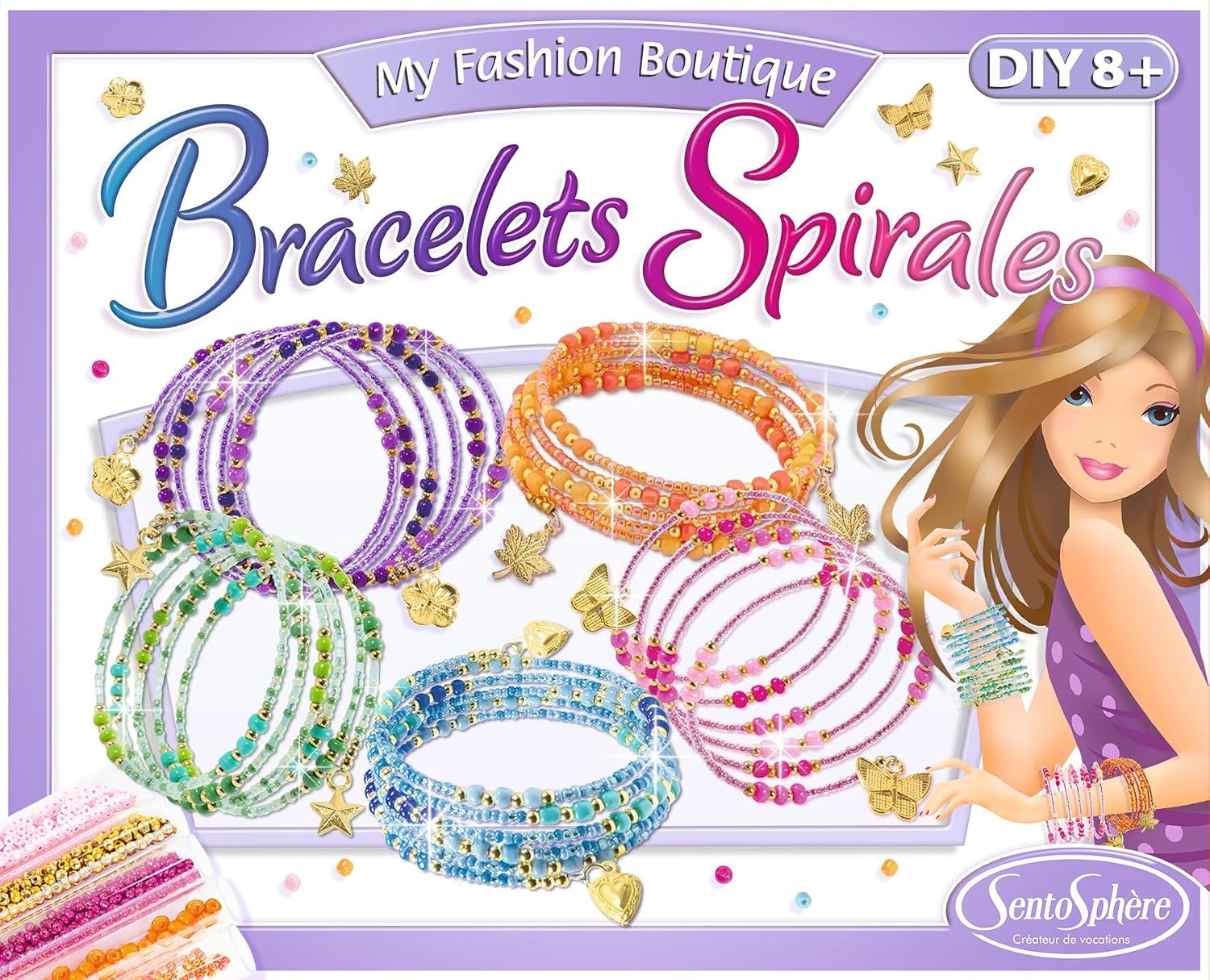 Sentosphère My Fashion Boutique - Bracelets spirales Créez vos propres bracelets élégants - Kit de fabrication de bijoux
