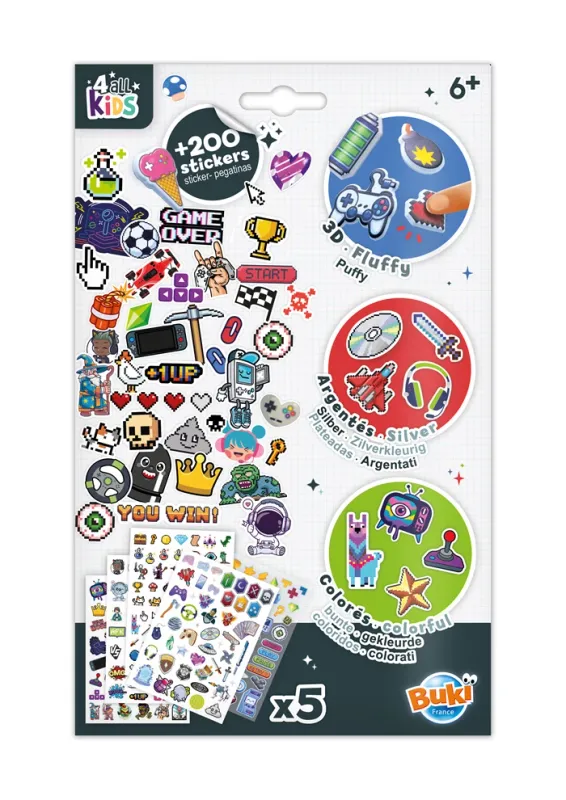Buki POCHETTE STICKERS GAMING