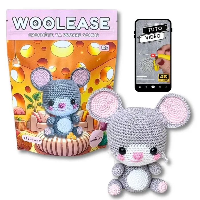 MYWOOLEASE KIT CROCHET SOPHIE LA SOURIS