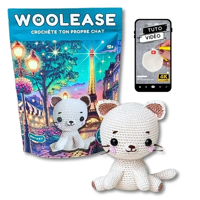 MYWOOLEASE KIT CROCHET TAÏGA LE CHAT