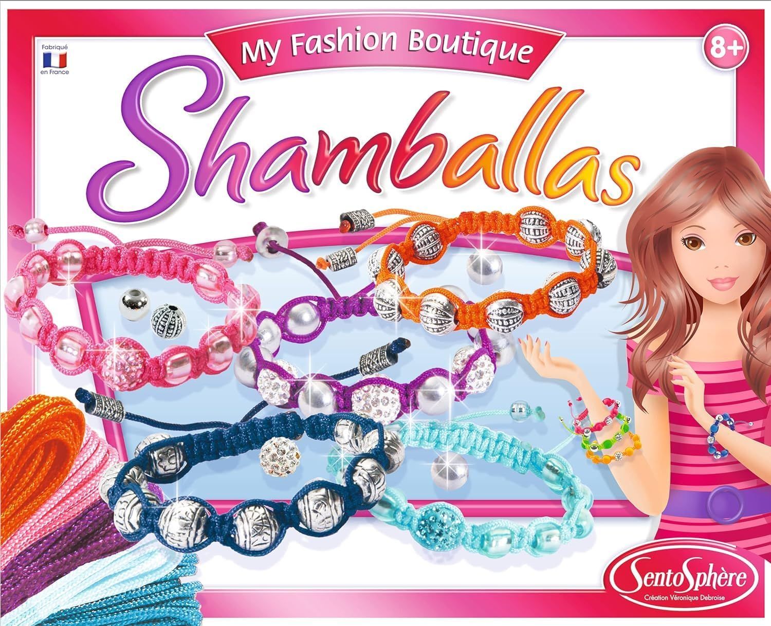 SentoSphère - SHAMBALLAS DE STAR - Création de bijoux - Kit atelier créatif enfant - A partir de 8 ans - Fabriqué en France