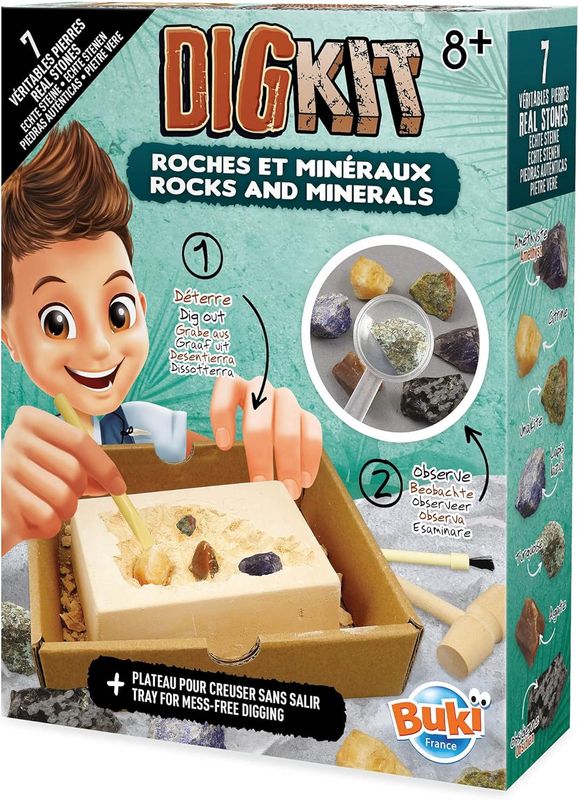 Buki Roches et minéraux, avec 7 pierres à collectionner