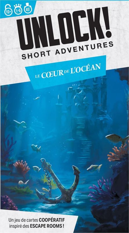 Asmodee - Unlock! Short Adventures - Le Cœur de l'Océan- Space Cowboys, Escape Game