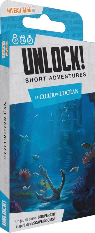 Asmodee - Unlock! Short Adventures - Le Cœur de l'Océan- Space Cowboys, Escape Game