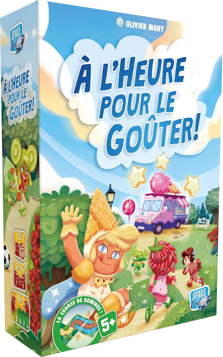 Asmodee - À l’Heure pour Le goûter - Space Cow - Jeu de Dominos Enfants