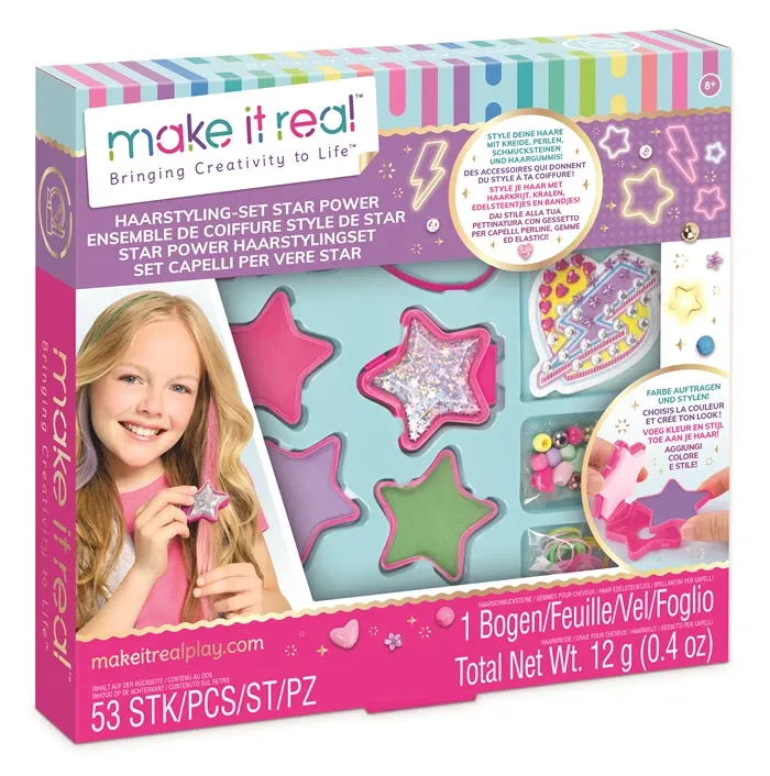 Make it Real Ensemble de coiffure Style de Star, dès 8 ans