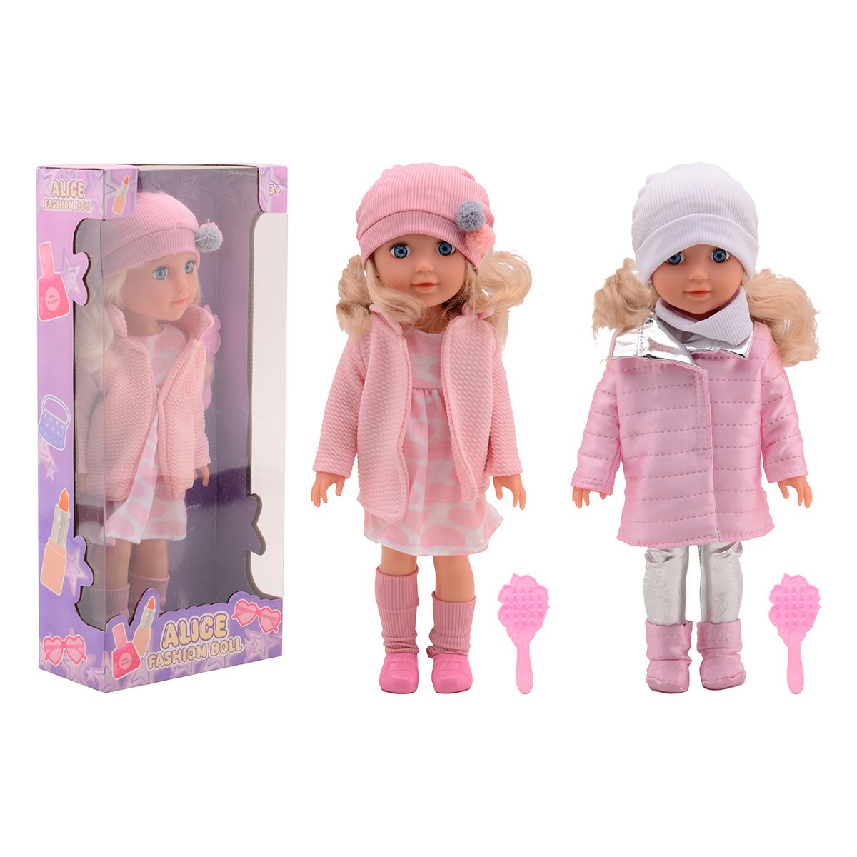 Poupée avec des cheveux à coiffer de 38cm, 2 modèles à choix