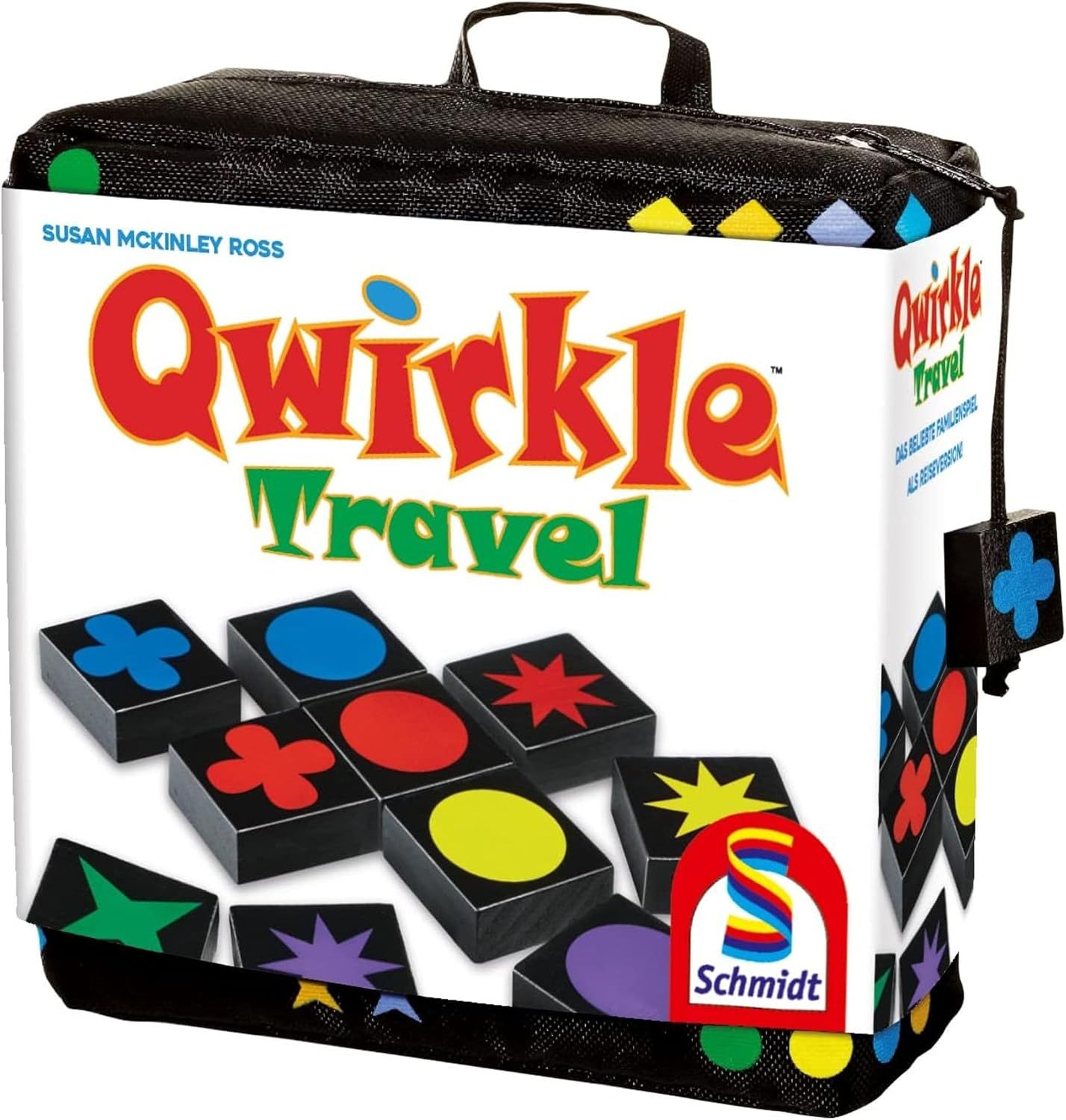 Qwirkle Voyage – Version française – Jeu de Société Familial Compact de Logique et Stratégie – Format Transportable | 2 à 4 Joueurs | 30 Min | Dès 6 Ans