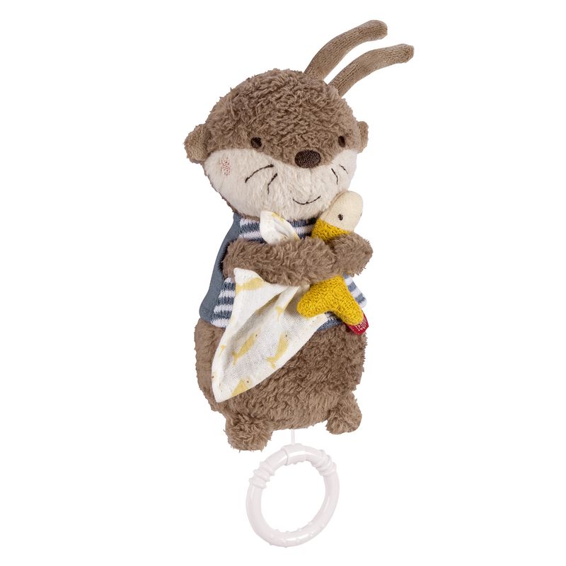 Peluche doudou,  boite à musique loutre, berceuse pour bébé