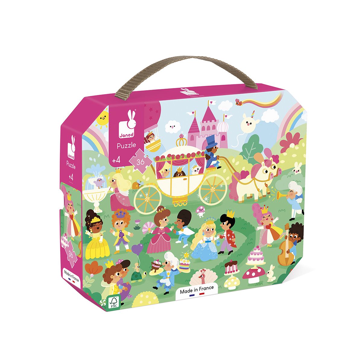 Janod - Puzzle Enfant 36 Pièces Thème Princesses Dès 4 Ans