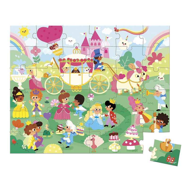 Janod - Puzzle Enfant 36 Pièces Thème Princesses Dès 4 Ans