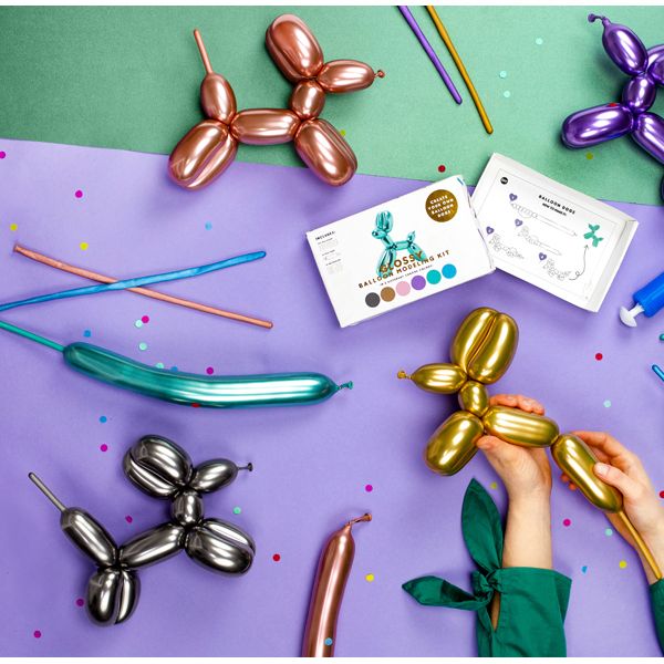 30 ballons modeler avec pompe Glossy-Effect