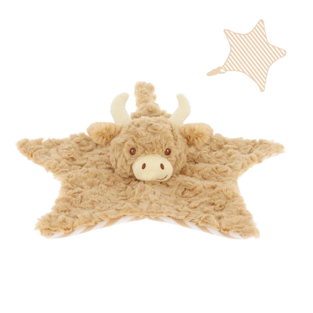 Keeleco Baby vache des Highlands doudou pour bébé 32cm, dès la naissance