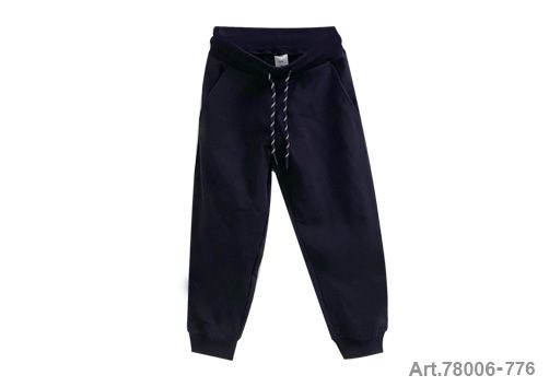 Pantalon de jogging marine coton avec taille élastique