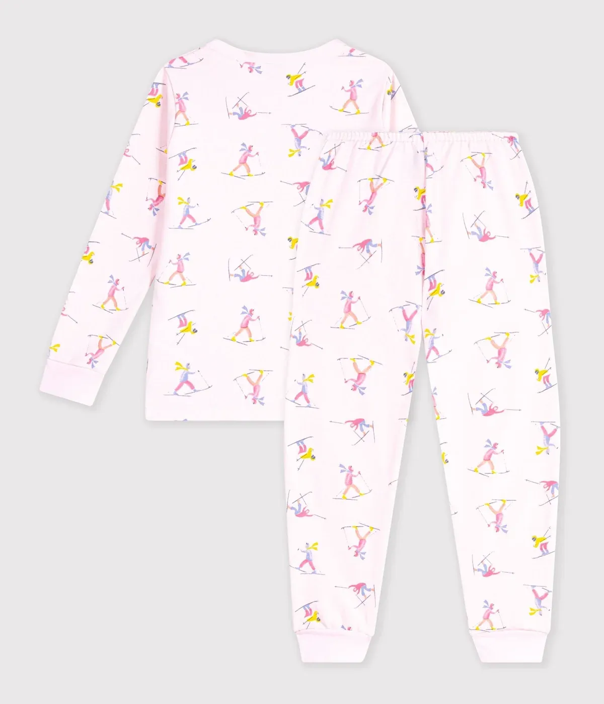 Petit Bateau Pyjama enfant en molleton imprimé skieurs