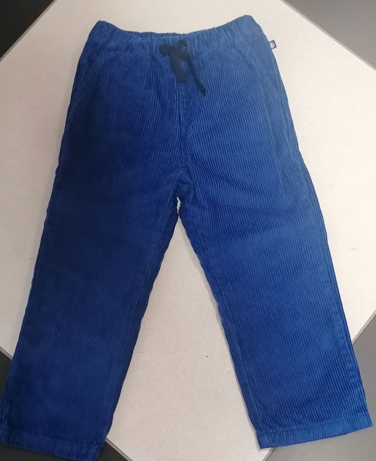 Petit Bateau Pantalon velours côtelé bleu ultramarine