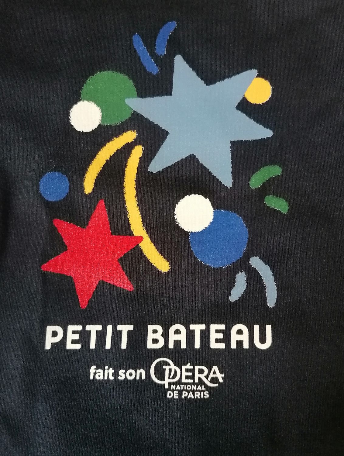 Petit Bateau Pull marine smoking imprimé étoiles