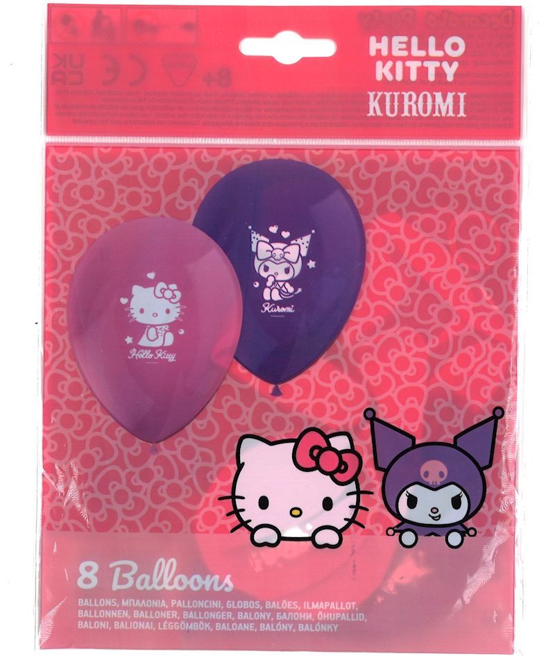 Ballons en caoutchouc Hello Kitty Kuromi, 8 pièces