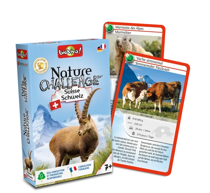 DEFIS NATURE SUISSE / NATURE CHALLENGE SWISS (FR-DE) jeu de cartes