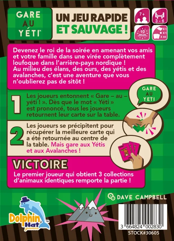 Gare au Yéti, jeu de cartes d'ambiance