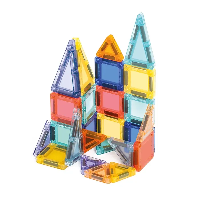 MAGNETIC MINI - 26 TUILES MULTICOLORES,jeu de construction magnétique ludique et éducatif, dès 3 ans