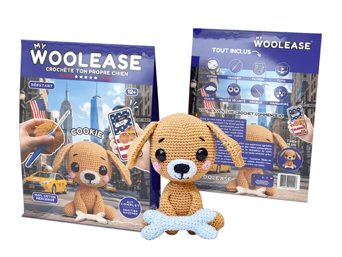 MYWOOLEASE KIT CROCHET COOKIE LE CHIEN