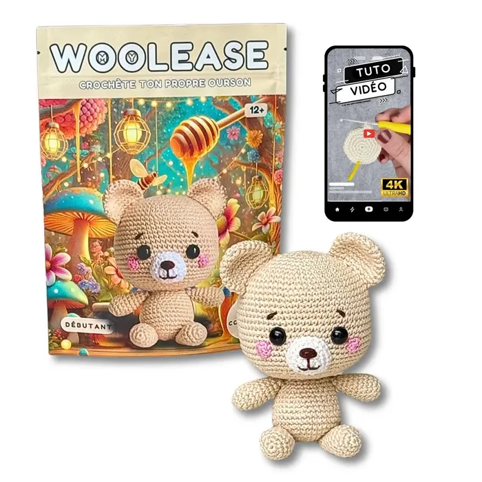 MYWOOLEASE KIT CROCHET EDDY L'OURSON