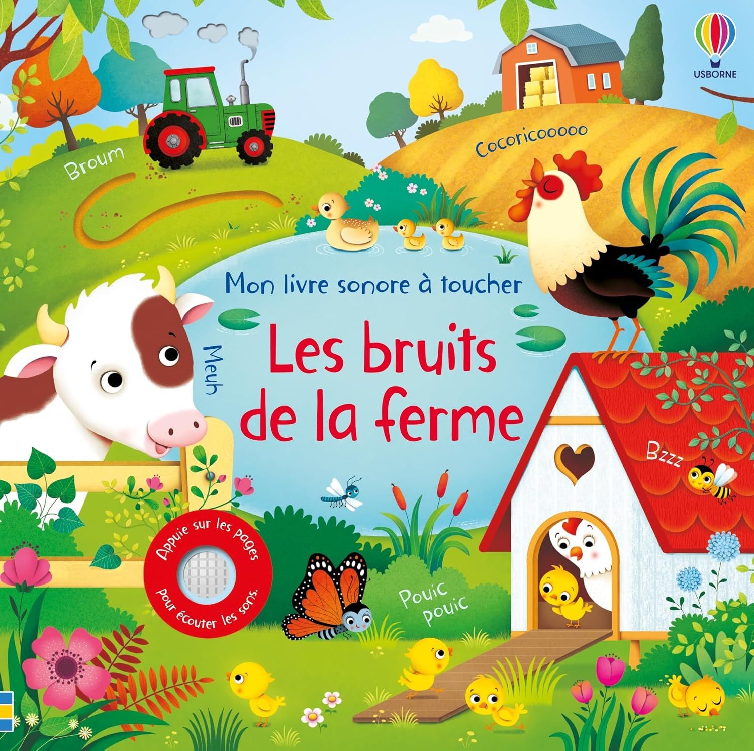 Les bruits de la ferme - Mon livre sonore à toucher - dès 1 an - Livre sonore bébé avec 10 sons d'animaux