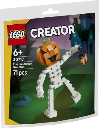 Lego Creator, joyeux squelette d'Halloween avec tête de citrouille, dès 6 ans