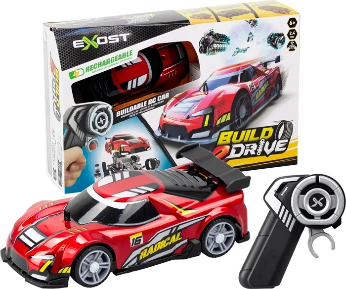 Exost Build 2 Drive Radical Racer, 2.4 GHz, rechargeable, piles 2xAAA excl., dès 6 ans, voiture télécommandée
