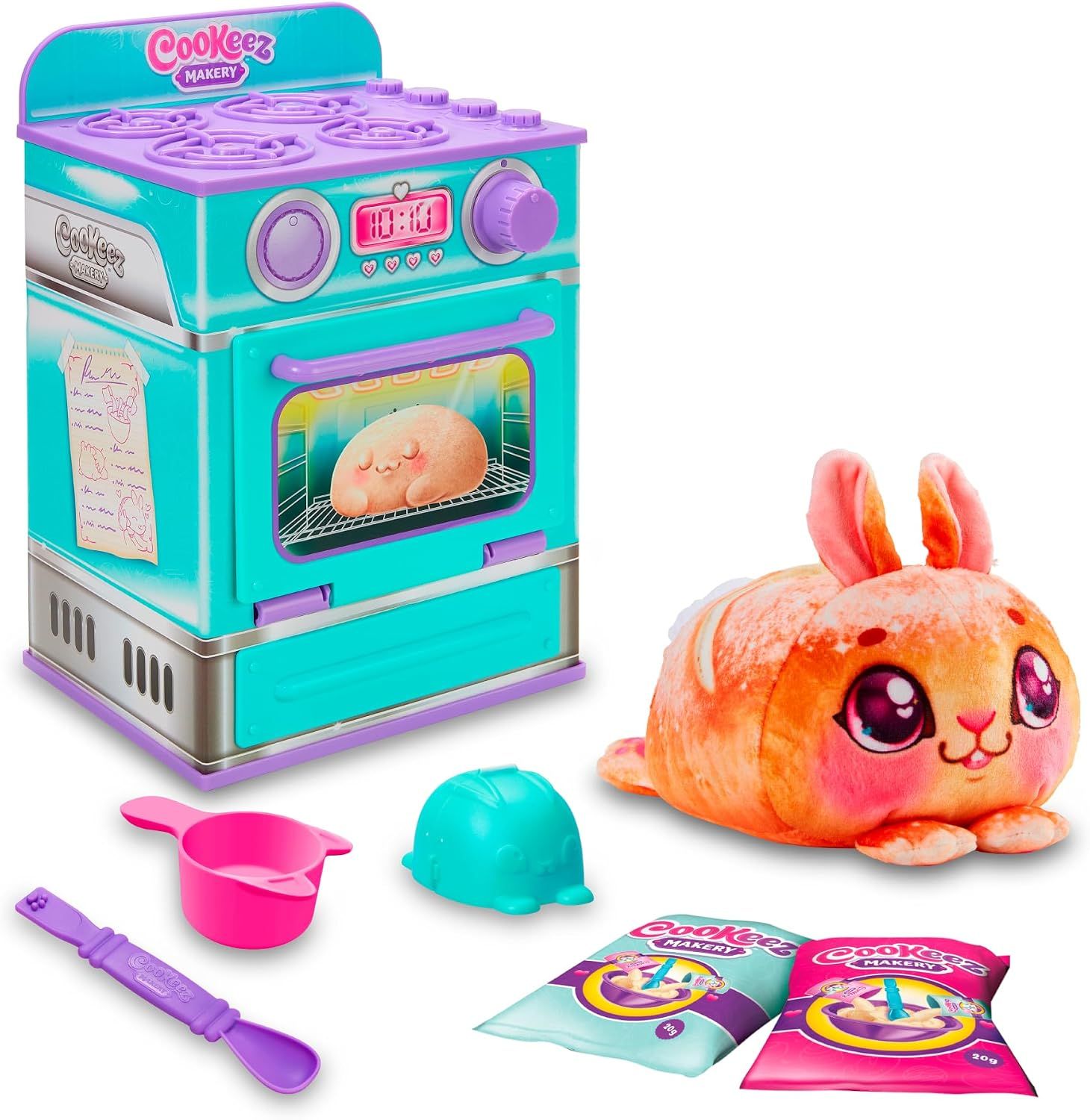 Cookeez Makery - Four magique, jouet interactif pour enfants, avec ingrédients pour créer votre animal en peluche, a des sons et une odeur douce, garçons et filles à partir de 5 ans, modèle aléatoire,