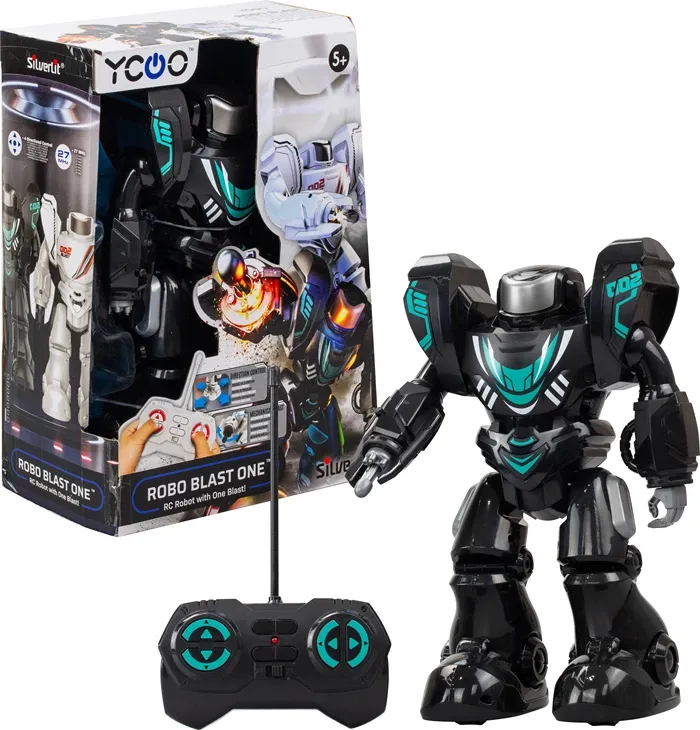 Robo Blast One 2 ass. par 2, lance des fléchettes, piles 3xAA/3xAAA excl., 5 ans
