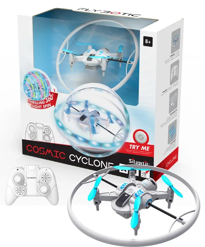 Drone Cyclone Cosmic, 2.4 GHz commande simple, lumières, piles 3xAAA excl., dès 8 ans