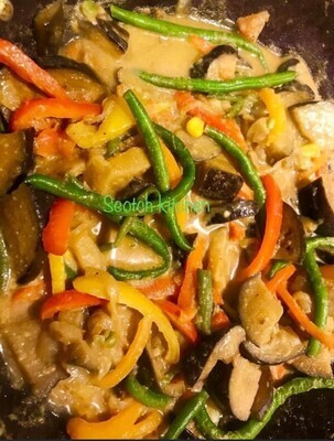 Mixed Vegetable on Coconut cream with Rice(Vegan), 330 kcal