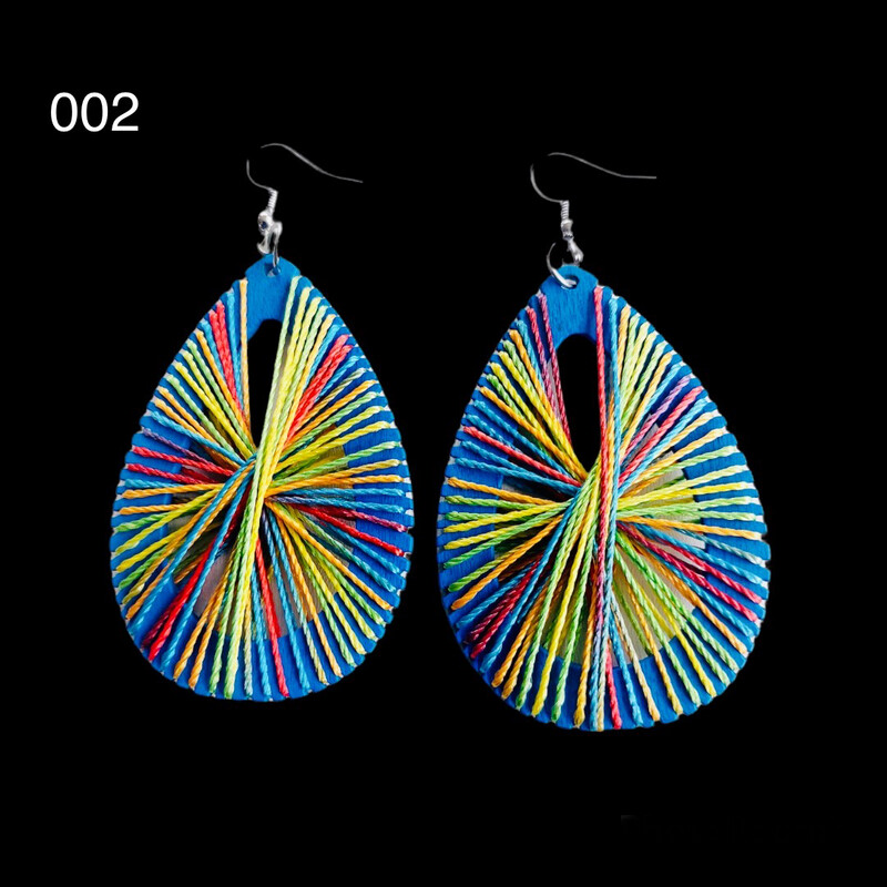 African Wooden Earrings