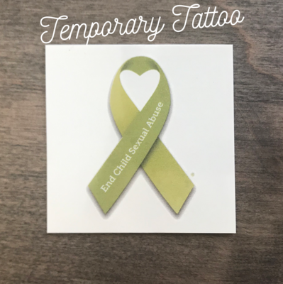 New! Child Sexual Abuse Awareness Ribbon Temporary Tattoos 
