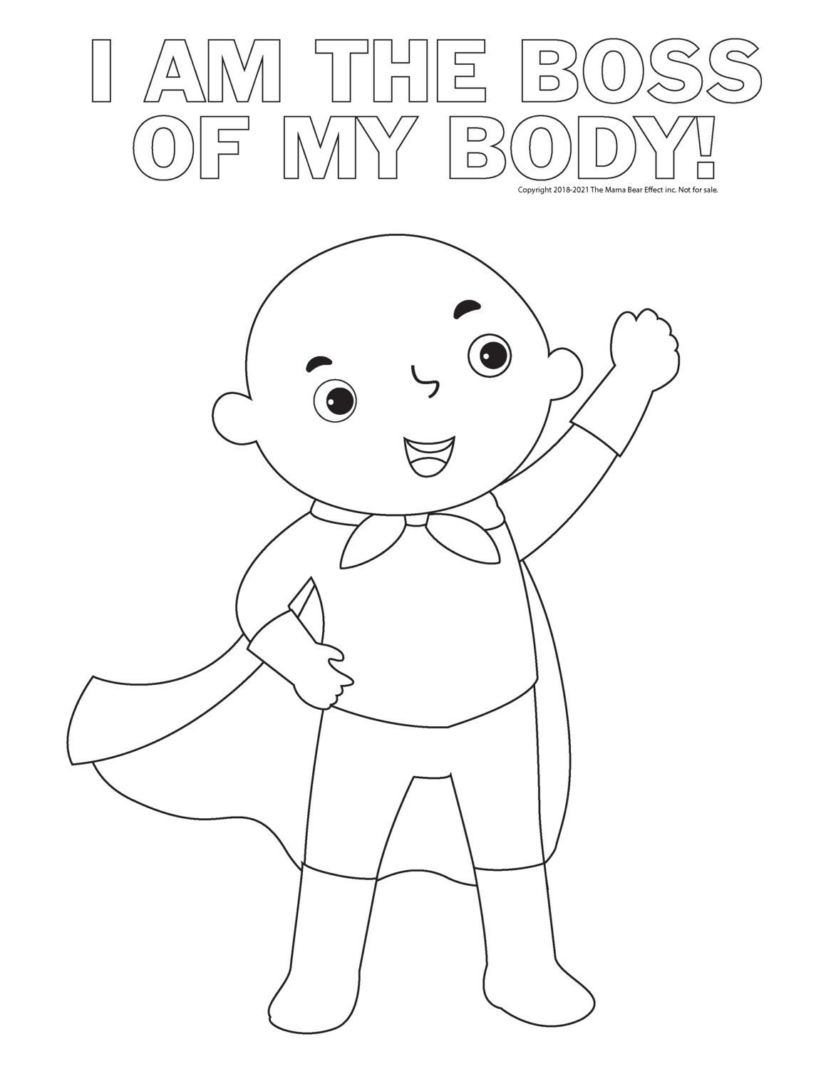 Boss of My Body Coloring Pages Set English - Digital Download