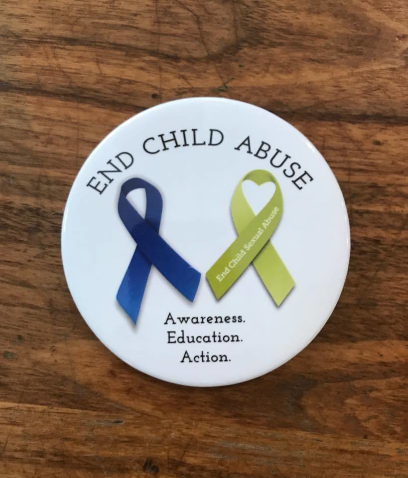 End Child Abuse Buttons 3.5"