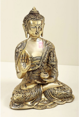 釋迦牟尼佛坐像 | 袈裟雕刻 | 11寸