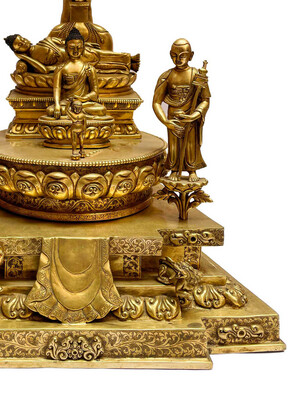 釋迦牟尼佛生平三尊雕像 | 太子佛 禪定坐 涅槃相 | 尼泊爾銅鎏金