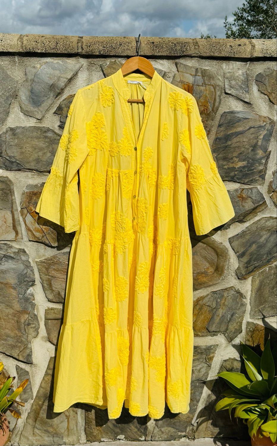 Baumwollkleid gelb 