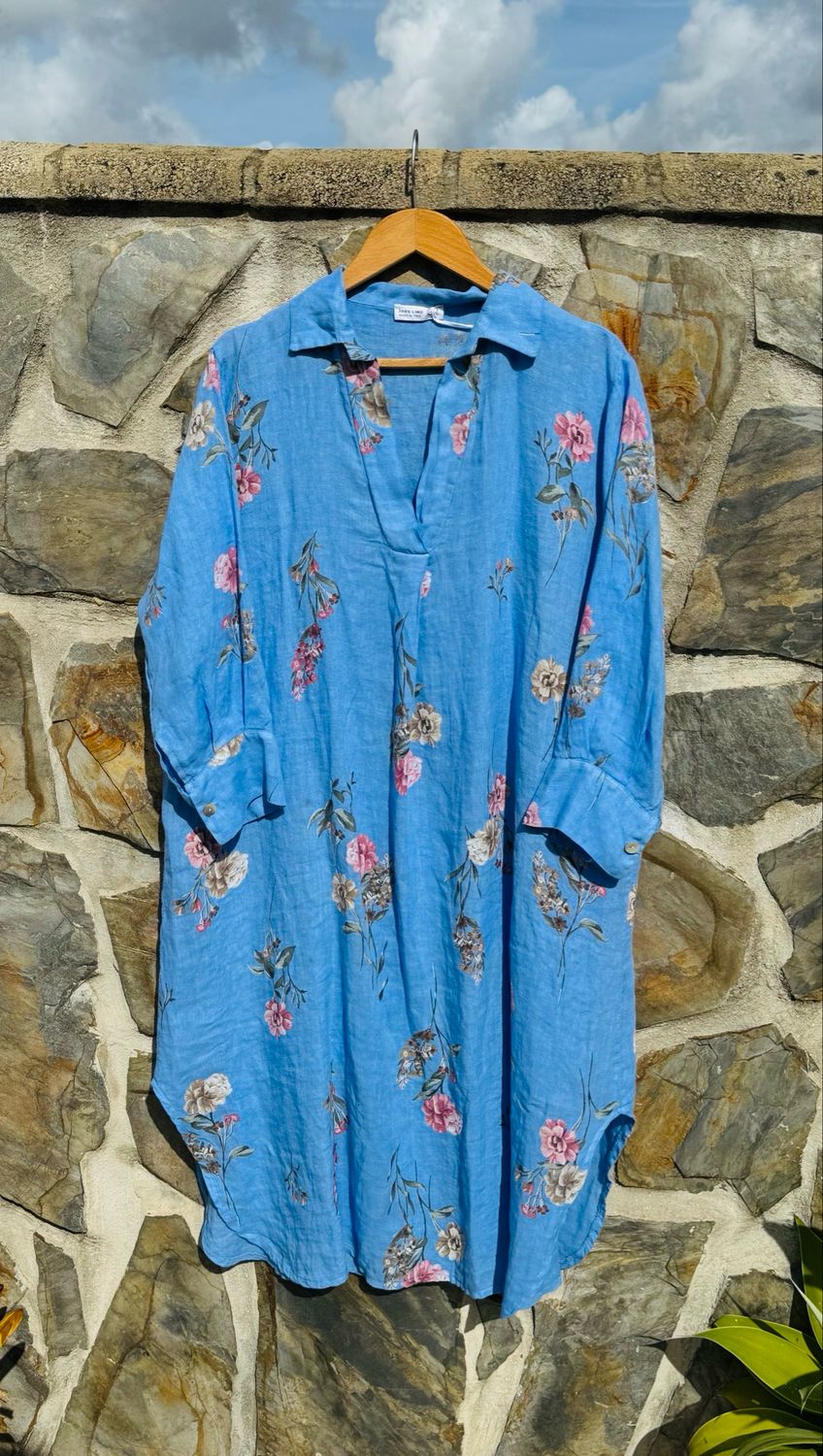 Leinenkleid Blumen