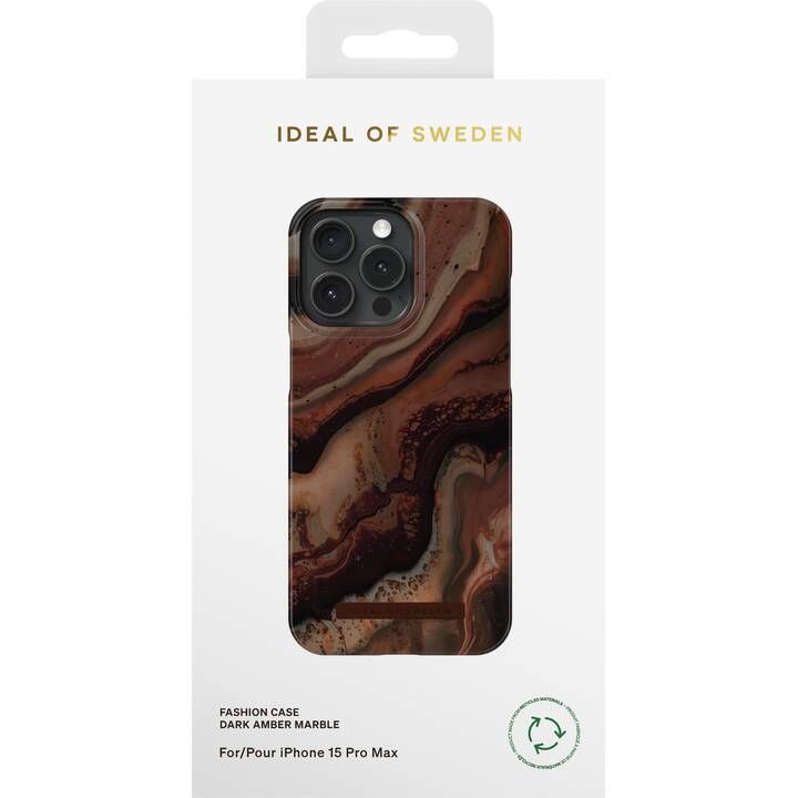 Custodia Ideal of Sweden Dark Amber Marble per Apple iPhone 15 Pro Max