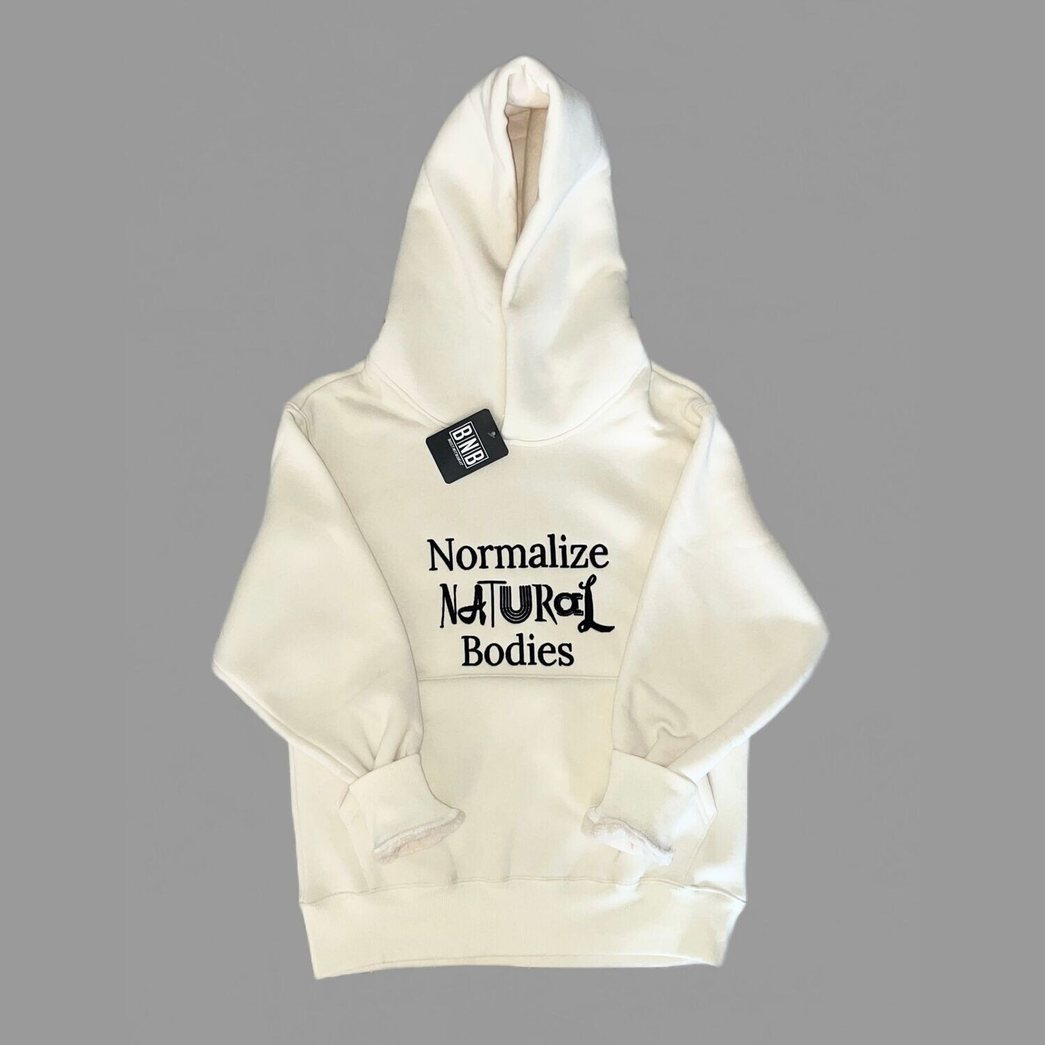 Built Not Bought Heavyweight Pullover Hoodie;  Beige